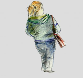 休闲装马尾女孩SU模型下载_sketchup草图大师SKP模型