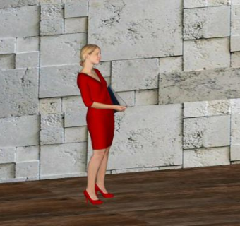 职场女职员SU模型下载_sketchup草图大师SKP模型