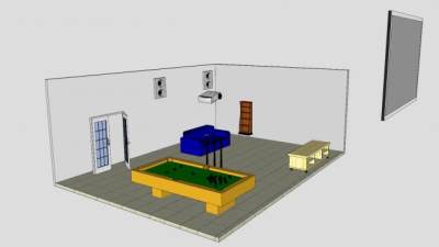 现代装修房间SU模型下载_sketchup草图大师SKP模型