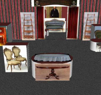 欧式风格客厅装修SU模型下载_sketchup草图大师SKP模型