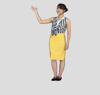 亚洲女性人物SU模型下载_sketchup草图大师SKP模型