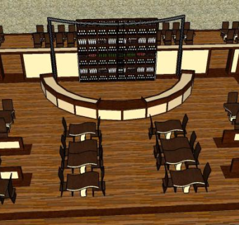 现代装修餐厅SU模型下载_sketchup草图大师SKP模型