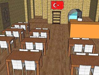 土耳其餐厅<em>装修</em>SU模型下载_sketchup草图大师SKP模型