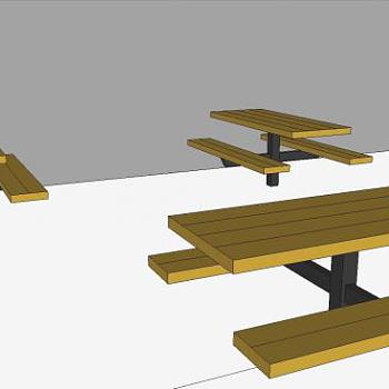 户外餐厅装修SU模型下载_sketchup草图大师SKP模型