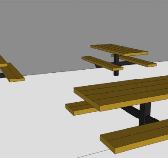 户外餐厅装修SU模型下载_sketchup草图大师SKP模型