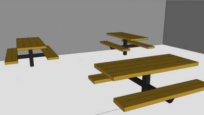 户外餐厅装修SU模型下载_sketchup草图大师SKP模型