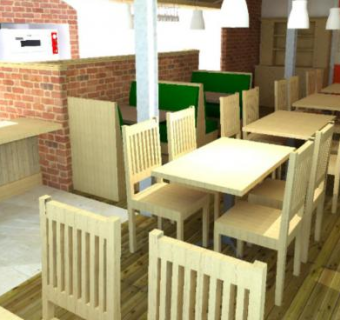 宜家披萨餐厅SU模型下载_sketchup草图大师SKP模型