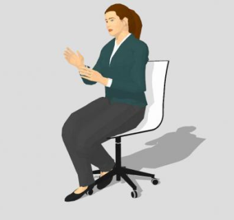 3D职场女士SU模型下载_sketchup草图大师SKP模型