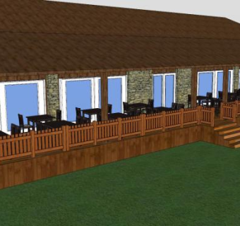 现代中式风格餐厅SU模型下载_sketchup草图大师SKP模型