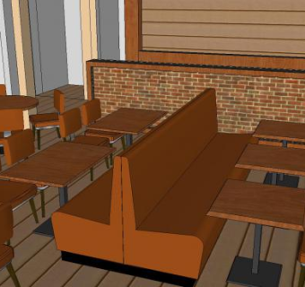 餐厅装修设计计划SU模型下载_sketchup草图大师SKP模型