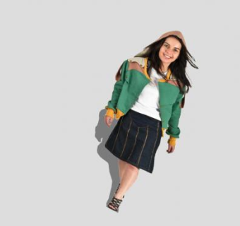 写实人物年轻女孩SU模型下载_sketchup草图大师SKP模型