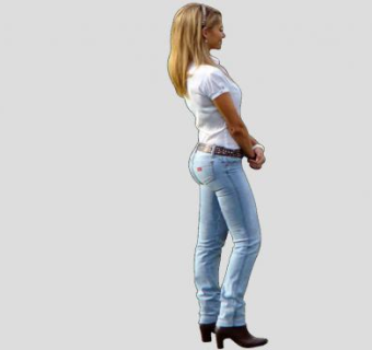 欧美女人侧身SU模型下载_sketchup草图大师SKP模型