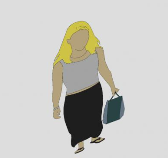 购物的女性SU模型下载_sketchup草图大师SKP模型