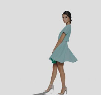 写实人物女性SU模型下载_sketchup草图大师SKP模型