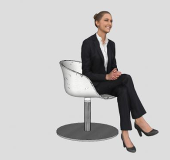 商界女性SU模型下载_sketchup草图大师SKP模型