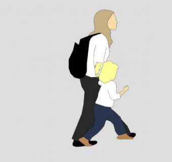 女人和女儿SU模型下载_sketchup草图大师SKP模型