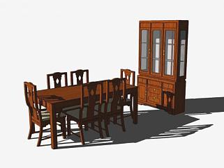 中式<em>室内餐厅</em>设备SU模型下载_sketchup草图大师SKP模型