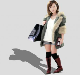 写实人物亚洲女人SU模型下载_sketchup草图大师SKP模型