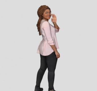 非裔女士SU模型下载_sketchup草图大师SKP模型