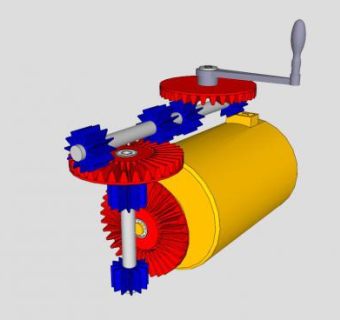 手摇式发电机的SU模型_su模型下载 草图大师模型_SKP模型