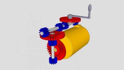 手摇式发电机的SU模型_su模型下载 草图大师模型_SKP模型
