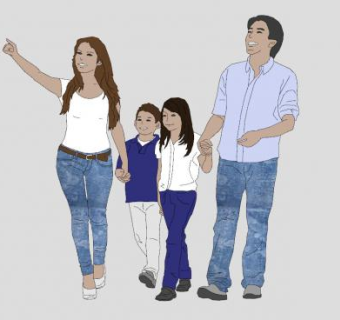 出游的家庭SU模型下载_sketchup草图大师SKP模型