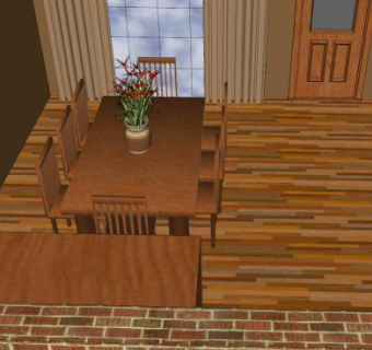 现代木质厨房装修SU模型下载_sketchup草图大师SKP模型