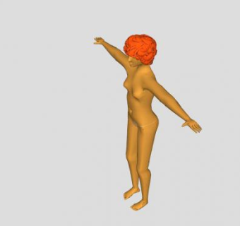 女孩模型SU模型下载_sketchup草图大师SKP模型