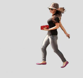 穿着紧身裤的女孩SU模型下载_sketchup草图大师SKP模型