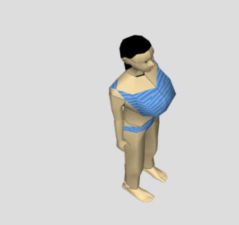 泳装女孩SU模型下载_sketchup草图大师SKP模型