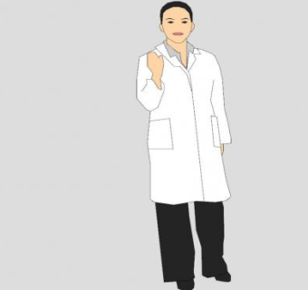 2D内科女医生SU模型下载_sketchup草图大师SKP模型
