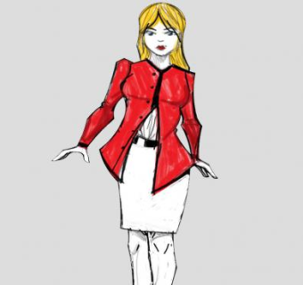 时尚金发女士SU模型下载_sketchup草图大师SKP模型