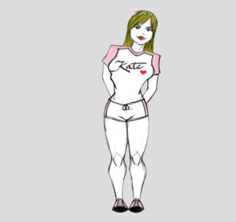 运动装女孩SU模型下载_sketchup草图大师SKP模型