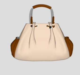 女士手提包SU模型下载_sketchup草图大师SKP模型