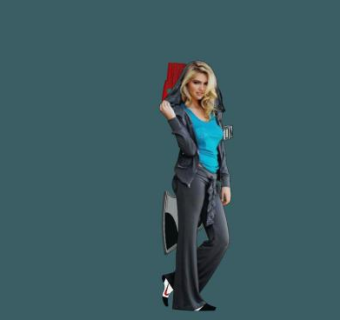 凯特·阿普顿写实人物SU模型下载_sketchup草图大师SKP模型