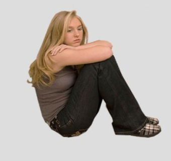 屈膝坐着的女孩SU模型下载_sketchup草图大师SKP模型