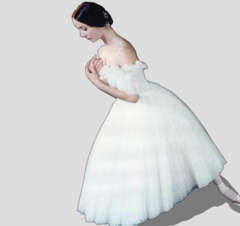 芭蕾舞女演员SU模型下载_sketchup草图大师SKP模型