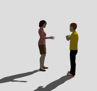 女人小孩SU模型下载_sketchup草图大师SKP模型