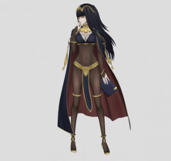 女性游戏人物SU模型下载_sketchup草图大师SKP模型