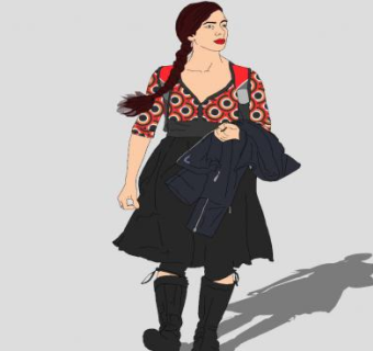 时髦女孩SU模型下载_sketchup草图大师SKP模型