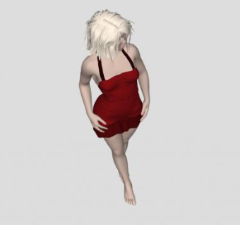 金发女舞者SU模型下载_sketchup草图大师SKP模型
