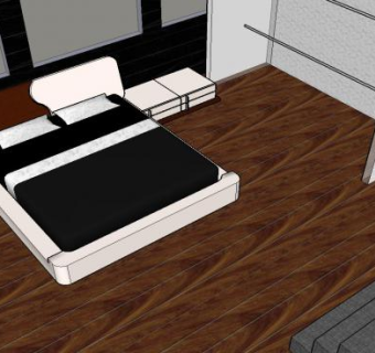 现代公寓大楼室内装修SU模型下载_sketchup草图大师SKP模型