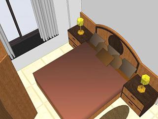 现代卧室<em>家具</em>装修SU模型下载_sketchup草图大师SKP模型