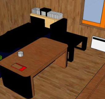 现代我的卧室装修SU模型下载_sketchup草图大师SKP模型