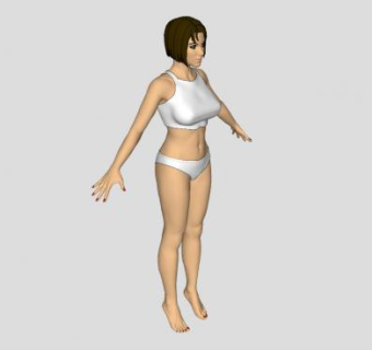 女性身体SU模型下载_sketchup草图大师SKP模型