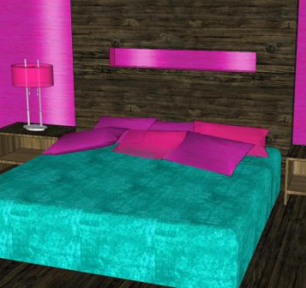 现代卧室装修居室SU模型下载_sketchup草图大师SKP模型