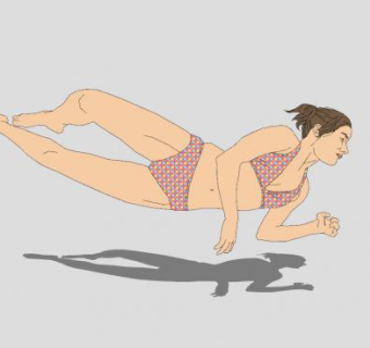 游泳女孩SU模型下载_sketchup草图大师SKP模型