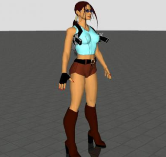 劳拉人物SU模型下载_sketchup草图大师SKP模型