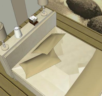 休闲装修小卧室SU模型下载_sketchup草图大师SKP模型