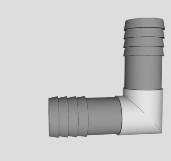 90度直角弯管PVC水管_su模型下载 草图大师模型_SKP模型